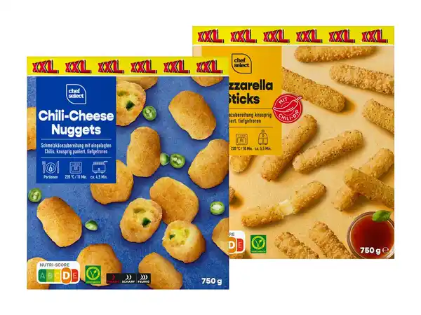 Bild 1 von XXL Chef Select Chili-Cheese-Nuggets/Mozzarella-Sticks