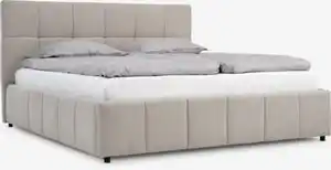 Bettgestell VEMMELEV 160x200 beige Stoff