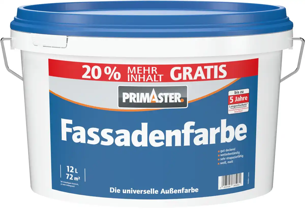 Bild 1 von Primaster Fassadenfarbe 12 L weiß matt