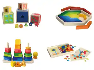 Playtive Regenbogen-Stapelwürfel / Regenbogen-Legespiel / Regenbogen-Stecktürme / Mosaik-Spiel