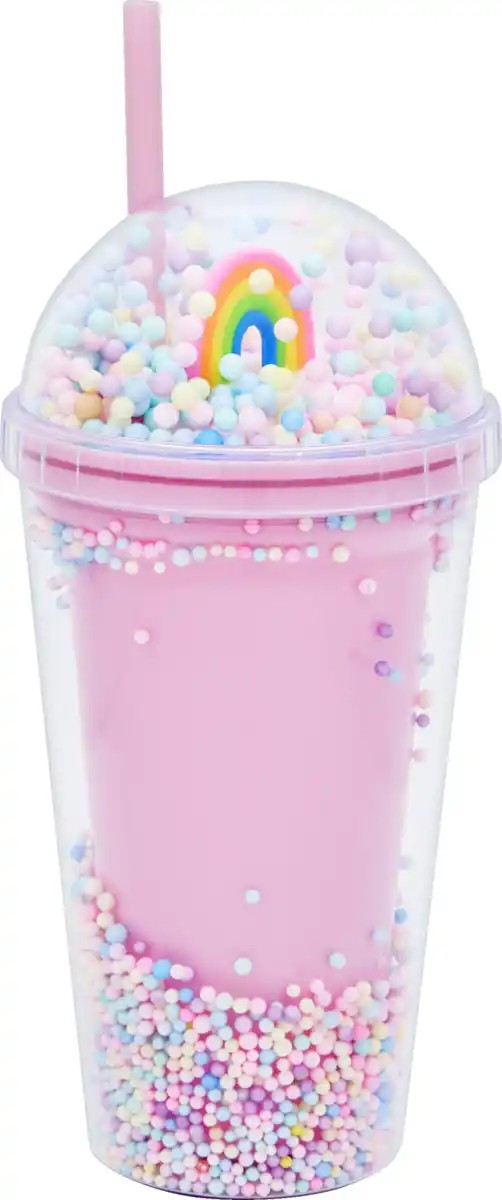 Bild 1 von IDEENWELT Trinkbecher mit Perlen Rosa