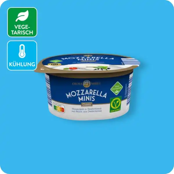 Bild 1 von CUCINA / CUCINA NOBILE Mozzarella-Minis³, Classic: 45 % Fett i. Tr. oder Light: 8