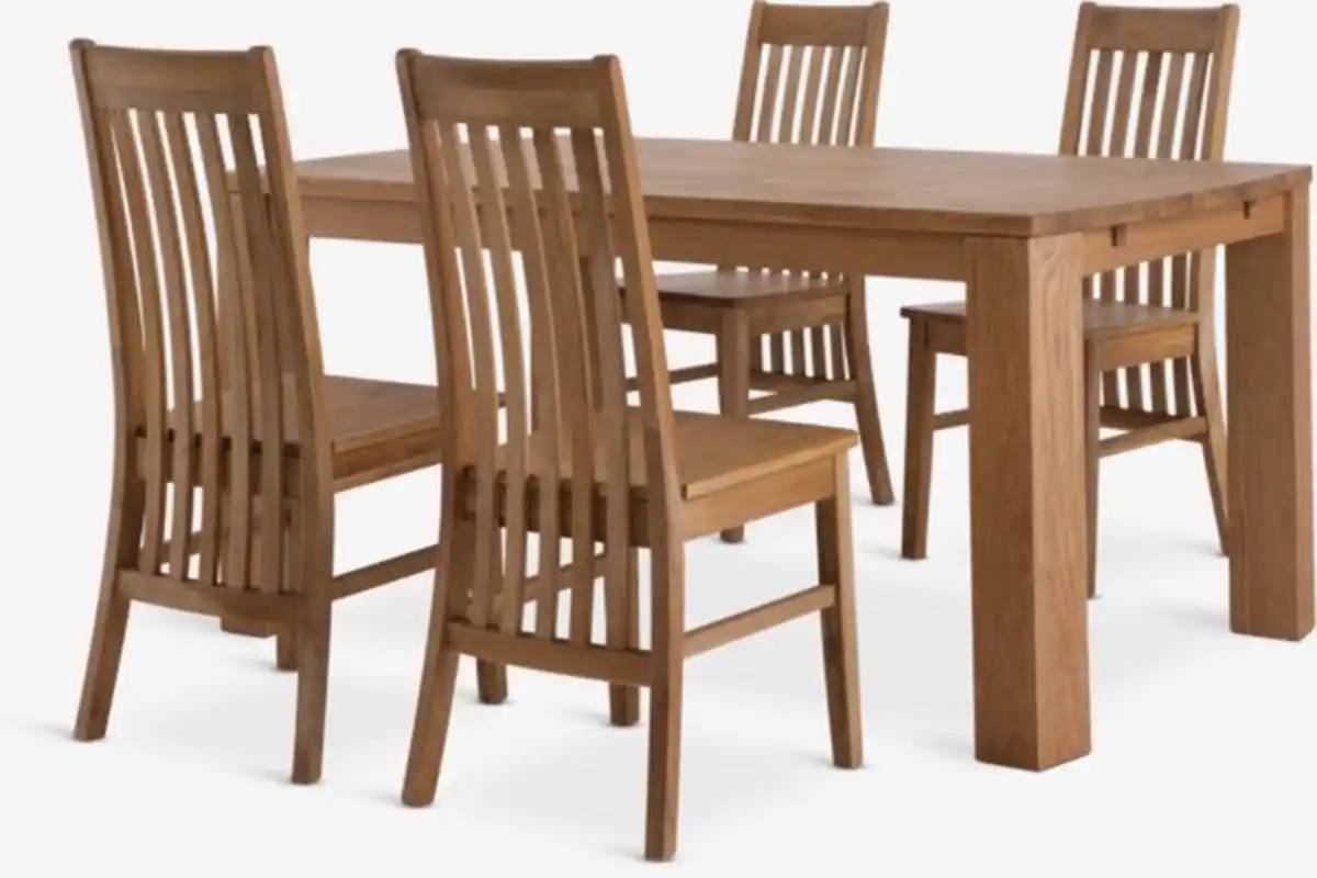 Bild 1 von OLDE L160 Tisch eiche + 4 SILLERUP Stühle eiche
