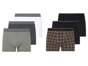 esmara Men Herren Boxer, 3 Stück, mit hohem Baumwollanteil