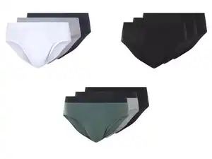 LIVERGY® Herren Slips, 3 Stück, mit hohem Baumwollanteil