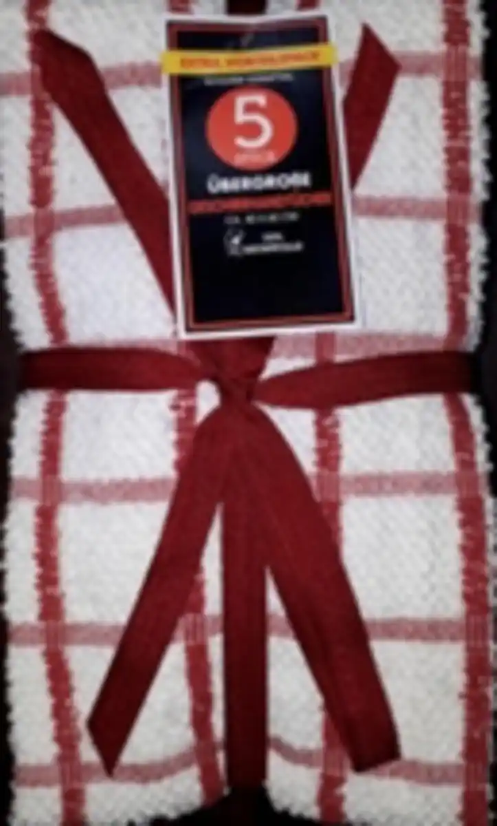 Bild 1 von Dream Cloud Geschirrtücher kariert 5er Pack 40x60cm sort. Farbe: Rot