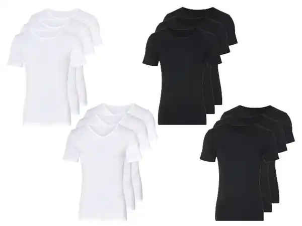 Bild 1 von LIVERGY® Herren Feinripp-Unterziehshirts, 3 Stück