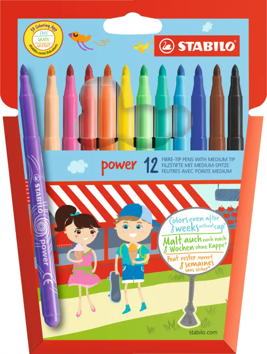 Bild 1 von STABILO 12er Etui Filzstifte power