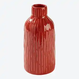 Deko-Vase mit Struktur, ca. 10,5x10,5x22 cm