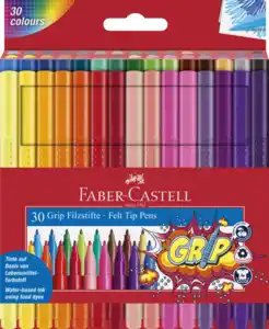 Faber-Castell 30er-Set Filzstifte Grip Colour Marker