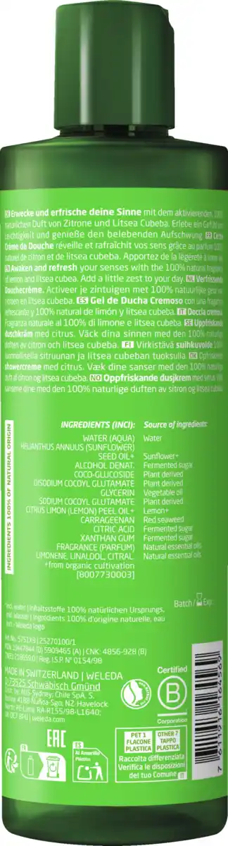Bild 2 von Weleda Refresh Shower Cream Citrus, 400 ml