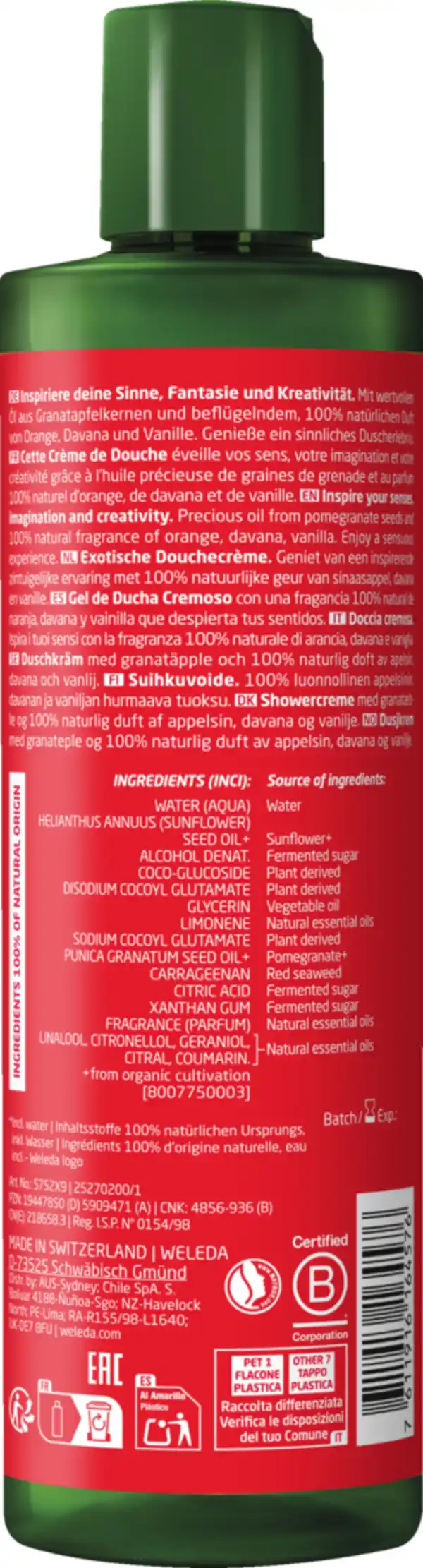 Bild 2 von Weleda Inspire Shower Cream Granatapfel, 400 ml