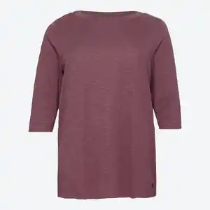 Damen-Langarmshirt mit Bootausschnitt, große Größen