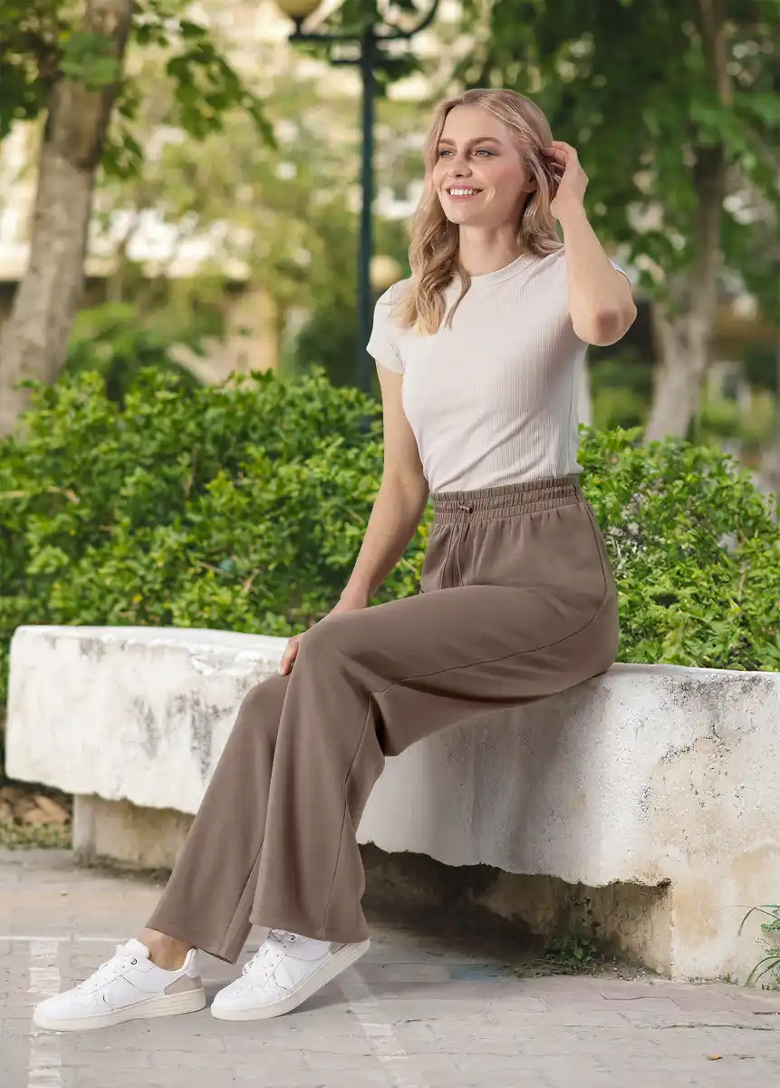 Bild 4 von IDEENWELT Hose mit weitem Bein Gr. M braun