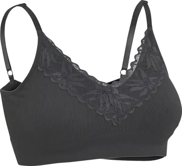 Bild 1 von IDEENWELT Ripp-Bustier mit Spitze Gr. L