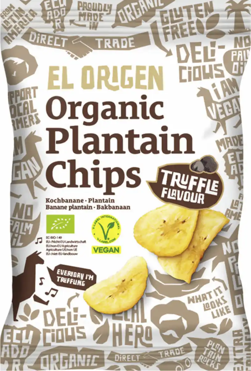 Bild 1 von el origen Bio Kochbananen Chips Trüffel, 80 g