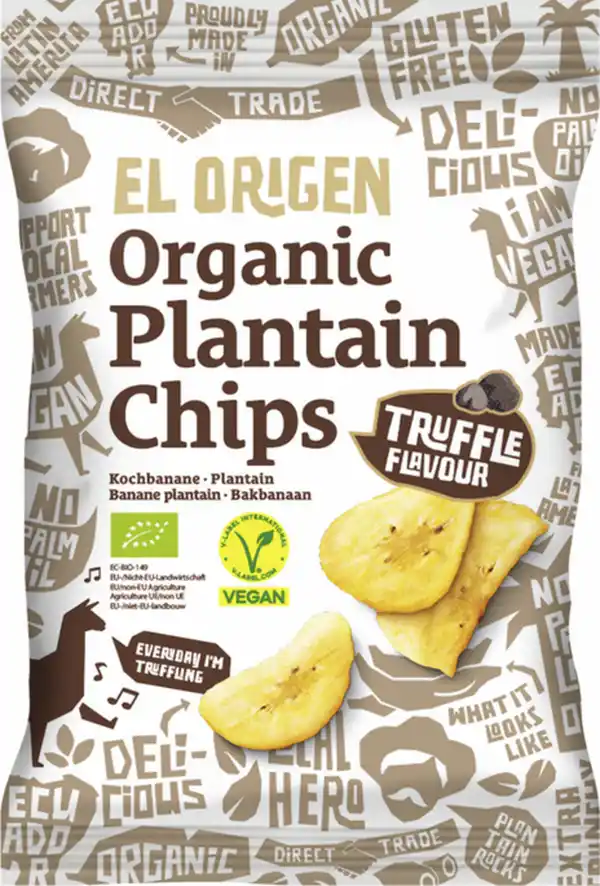 Bild 1 von el origen Bio Kochbananen Chips Trüffel, 80 g