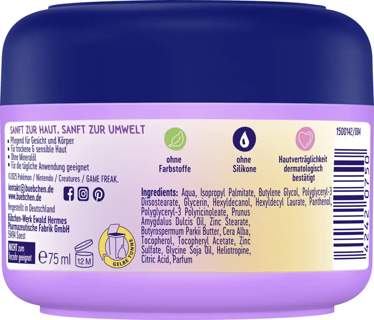 Bild 2 von Bübchen Pokémon Pflege Creme Dragoran, 75 ml