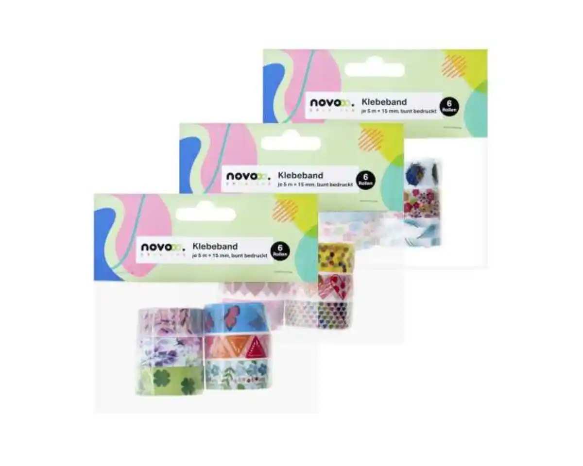 Bild 1 von novooo Klebeband bedruckt 6er