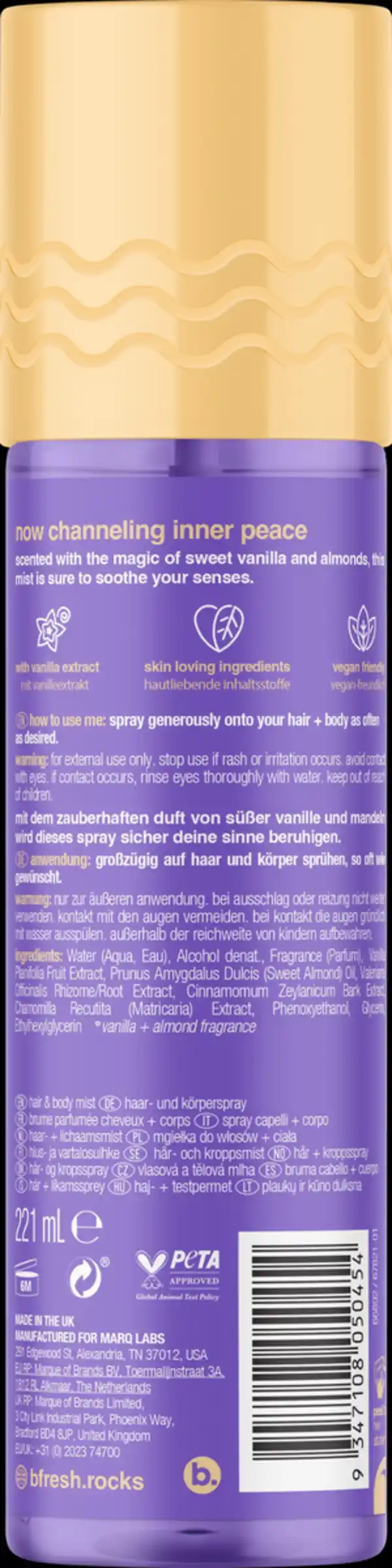 Bild 2 von b.fresh Haar- und Körperspray - vanilla bean dream, 221 ml