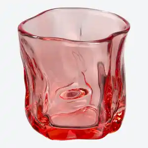 Teelichthalter aus Glas, ca. 7,5x7,5x7 cm