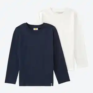 Kinder-Langarmshirt aus Baumwolle, 2er-Pack