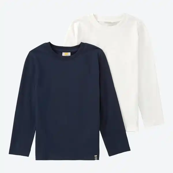 Bild 1 von Kinder-Langarmshirt aus Baumwolle, 2er-Pack