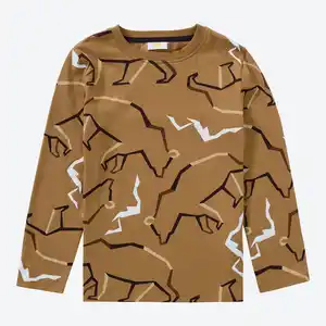 Kinder-Jungen-Langarmshirt mit Bären-Muster