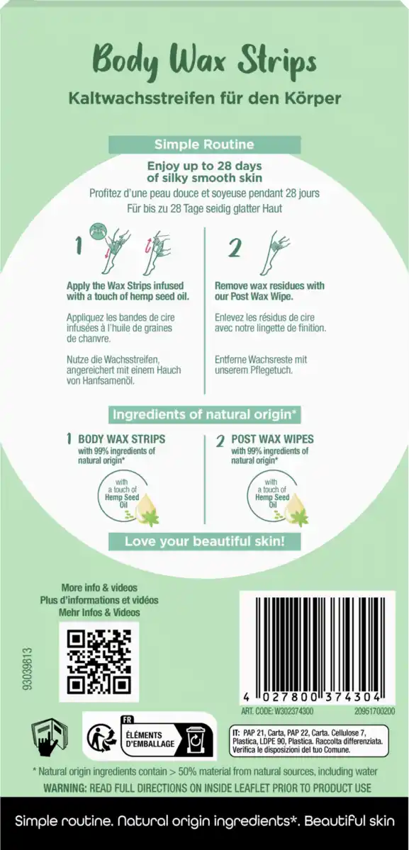 Bild 2 von Wilkinson Sword Oh my Body - Body Wax Strips Kaltwachsstreifen