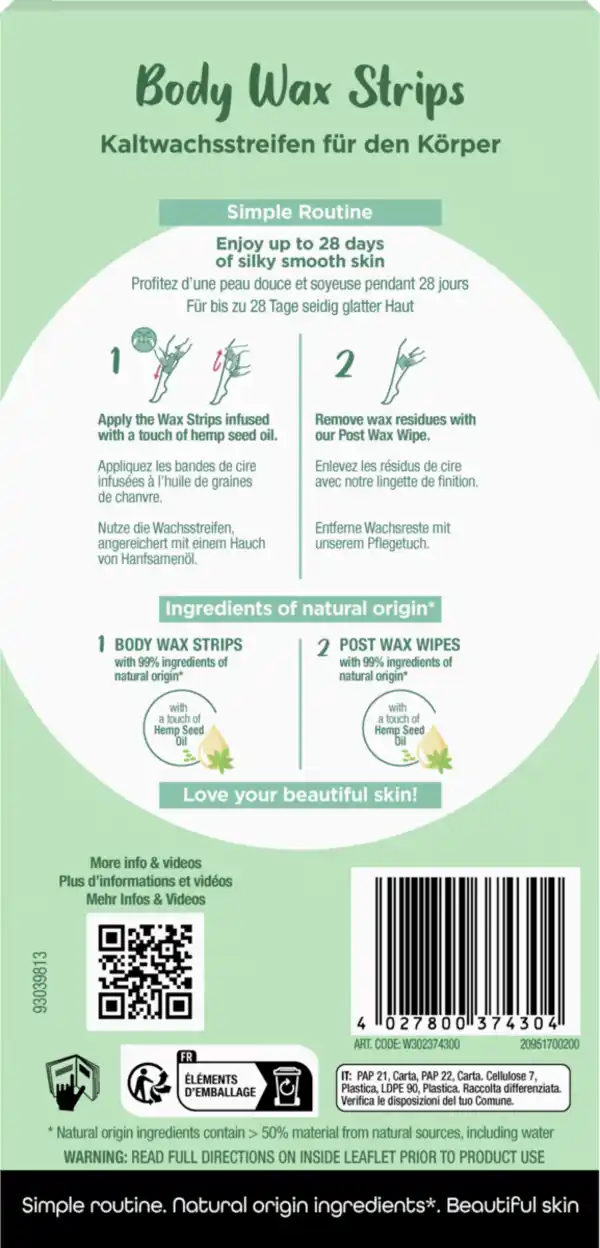 Bild 2 von Wilkinson Sword Oh my Body - Body Wax Strips Kaltwachsstreifen