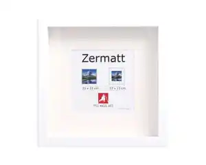 Zermatt Bilderrahmen 23 x 23 cm Duplo weiß