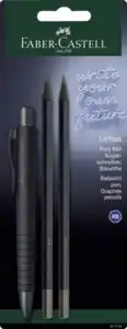 Faber-Castell Urban Poly Ball Kugelschreiber + 2x Bleistifte all black