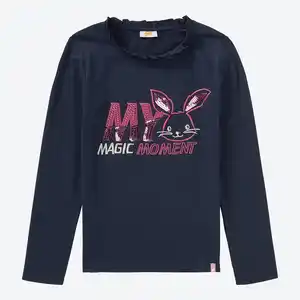 Kinder-Mädchen-Shirt mit Stickerei
