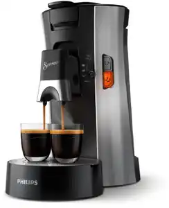 CSA250/10 Kaffeepadmaschine gebürsteter stahl