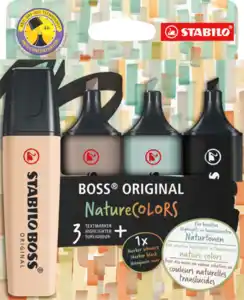 STABILO 4er Etui ORIGINAL NatureCOLORS Textmarker