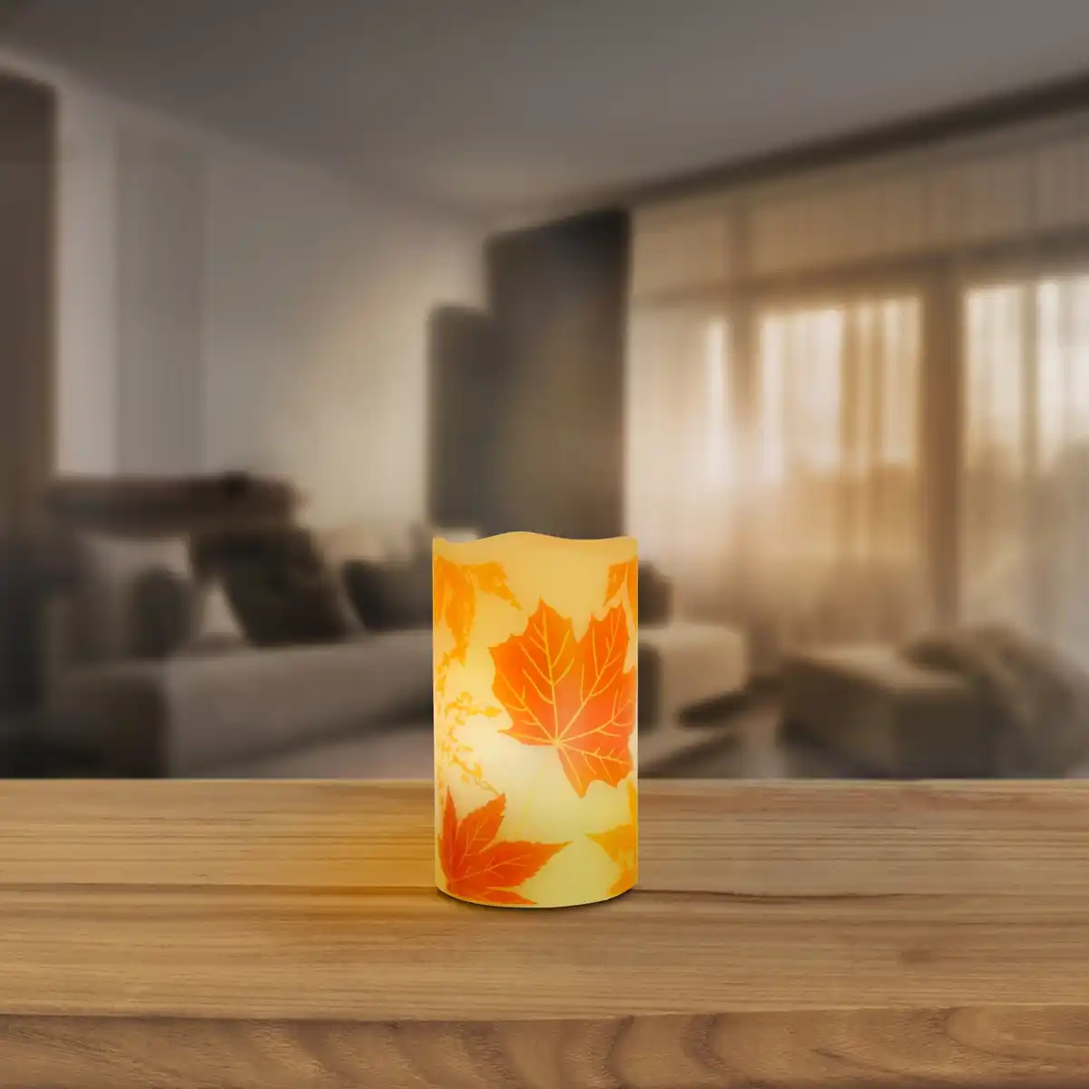 Bild 1 von LED-Echtwachskerze mit Timer-und Flackerfunktion