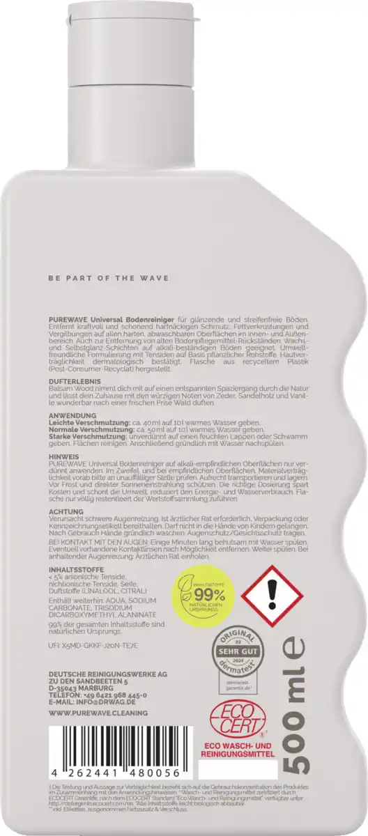 Bild 2 von Purewave Universal Bodenreiniger, 500 ml