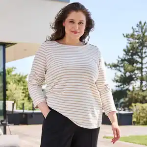 Damen-Pullover mit Bootausschnitt, große Größen