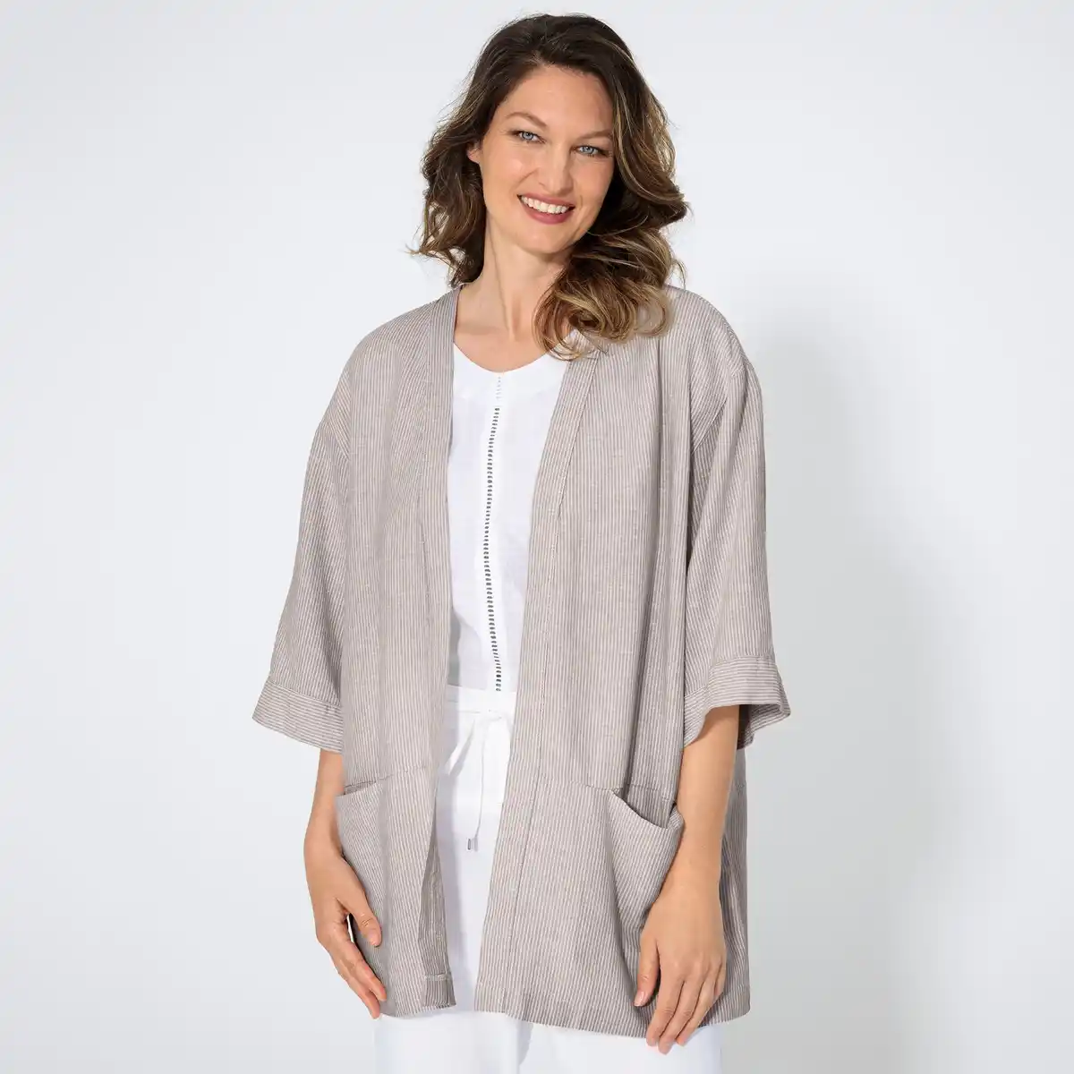 Bild 1 von Damen-Kimono aus Leinen und Viskose