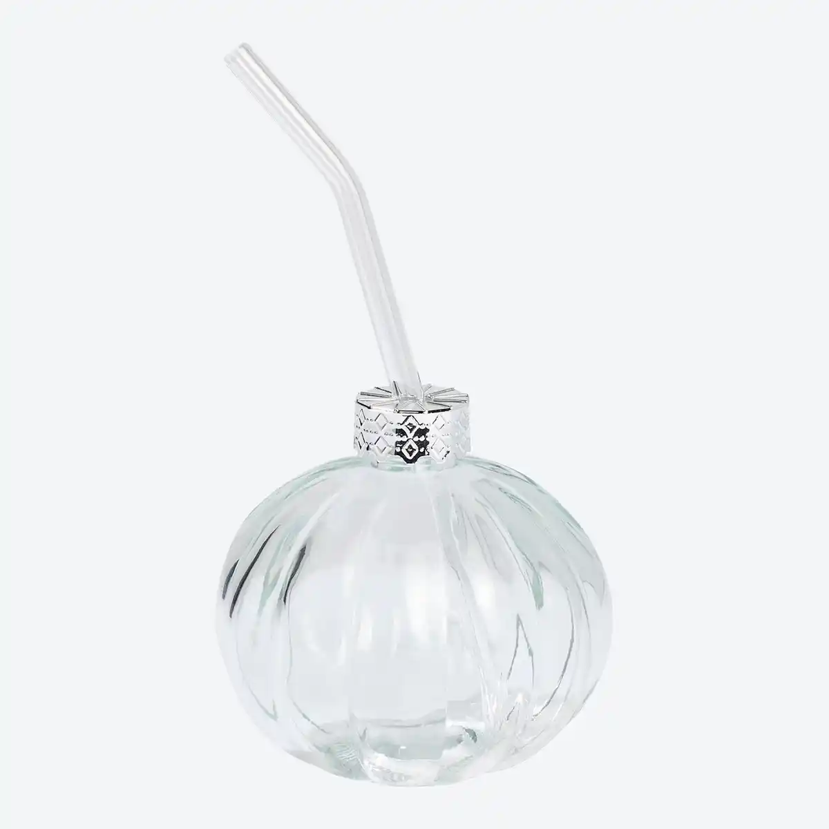 Bild 1 von Trinkglas in Kürbisform mit Strohhalm