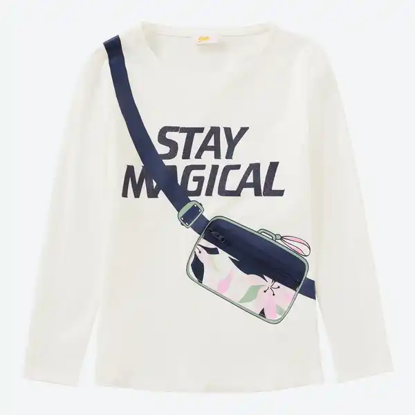 Bild 1 von Kinder-Mädchen-Shirt mit aufgenähter Tasche