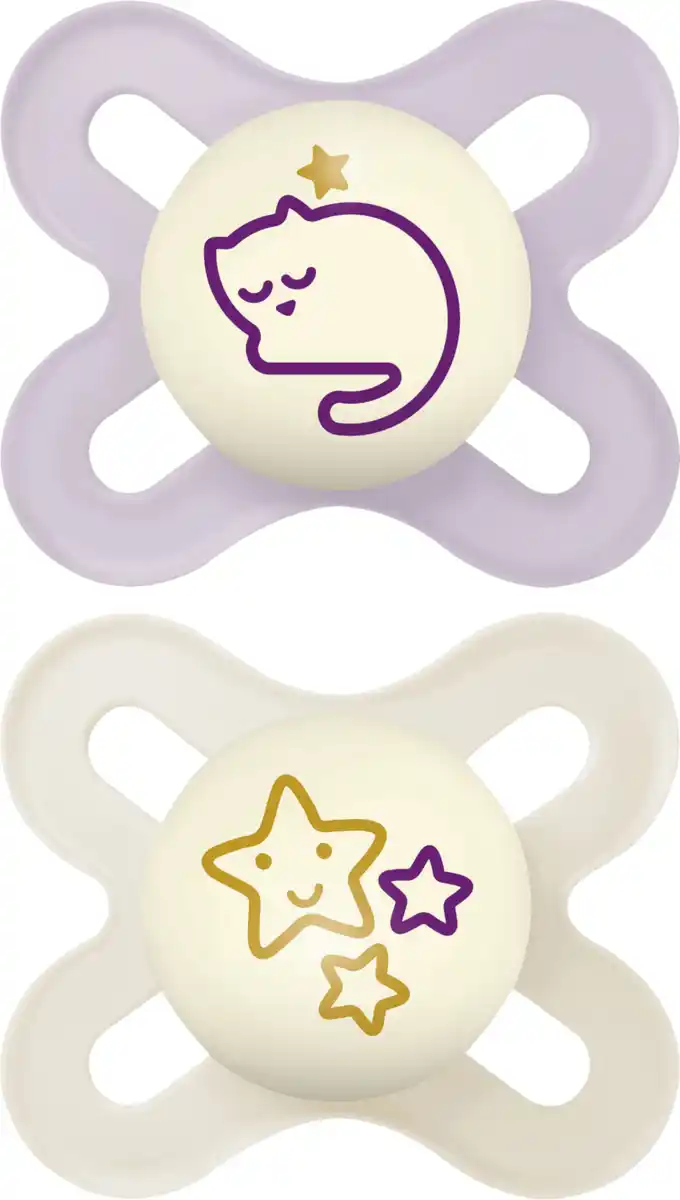 Bild 2 von MAM Schnuller Start Night Silikon, 0-2 M., lilac
