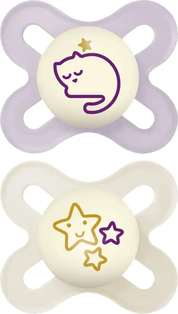 Bild 2 von MAM Schnuller Start Night Silikon, 0-2 M., lilac