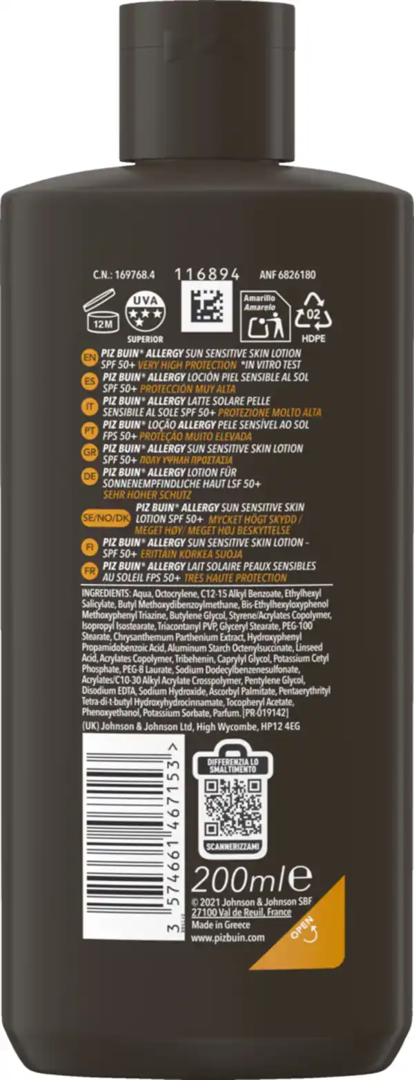 Bild 2 von Piz Buin Allergy Lotion Sensitiv LSF 50+, 200 ml