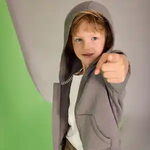 Kinder-Sweatjacke meliert