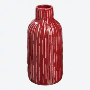 Deko-Vase mit Struktur, ca. 10,5x10,5x22 cm
