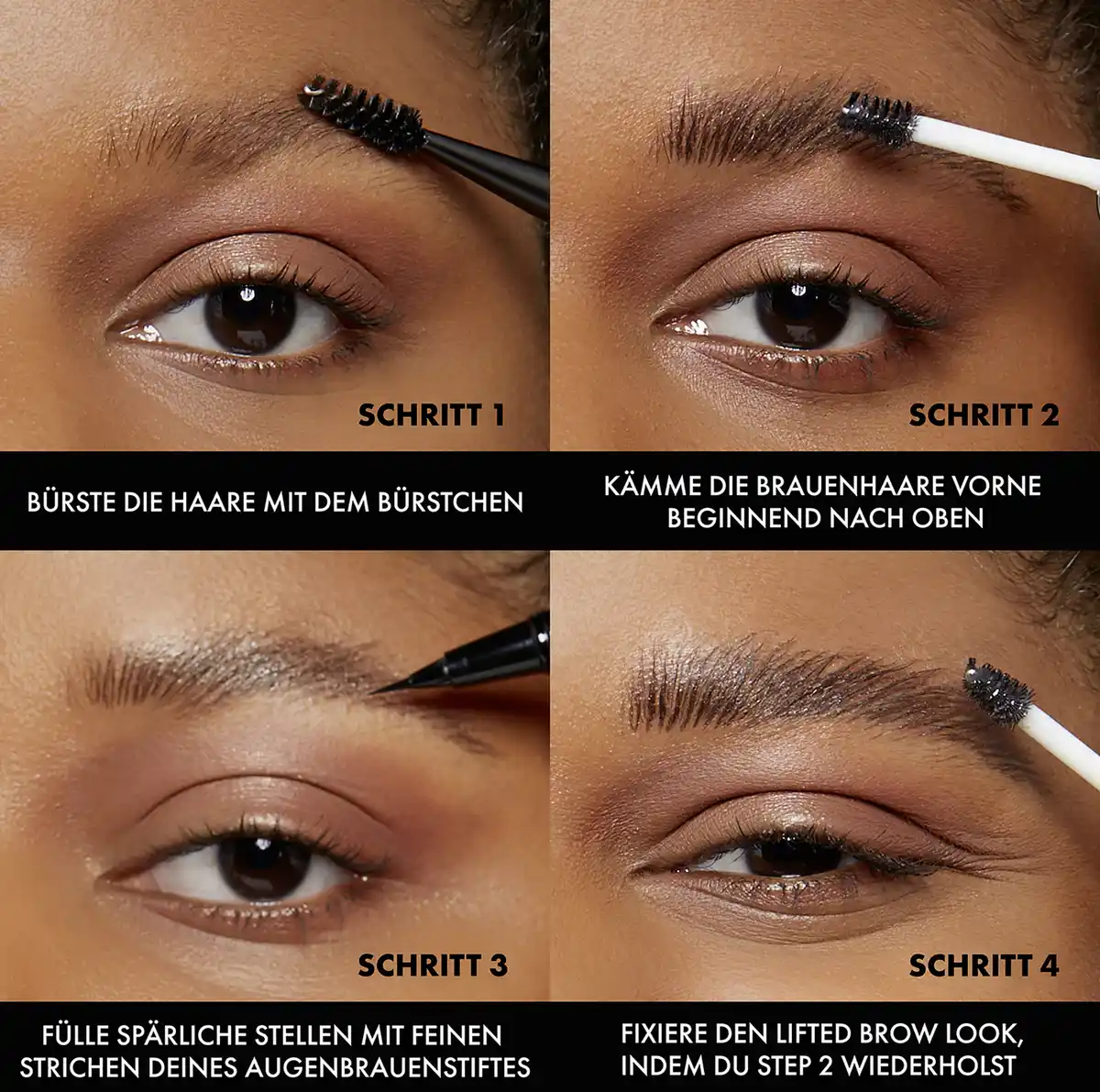 Bild 4 von NYX Professional MakeUp Brow Kit 4 Brow Pen Ash Brown + Brow Glue Stick