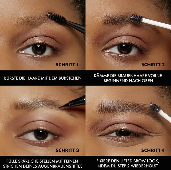 Bild 4 von NYX Professional MakeUp Brow Kit 4 Brow Pen Ash Brown + Brow Glue Stick