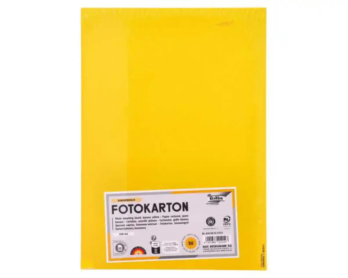 Bild 1 von FOLIA Fotokarton bananengelb DIN A4