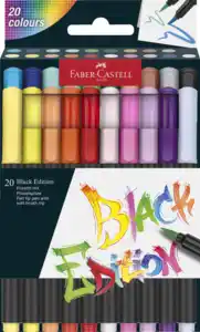 Faber-Castell 20er-Set Filzstifte Black Edition